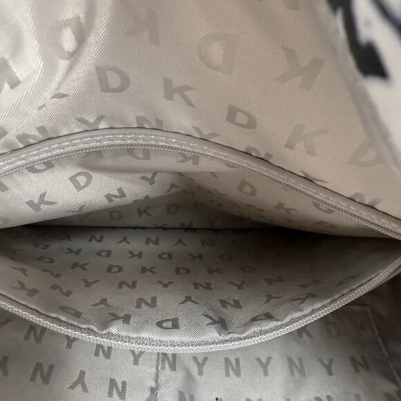 DKNY Tilly White Graffiti Tote Convertible Crossbody Shoulder Bag Purse READ - Picture 8 of 10